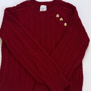Abercrombie & fitch  Red Cable Knit Sweater size 11/12